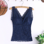 Seksikas pitsiline lilleline Cami polsterdatud tanktop naiste rinnahoidja Seksikas pitsiline Cami bralette heegeldatud lilleline rinnahoidja vest rinnahoidja &uuml;laosa XXL