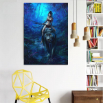 Teemantmaal mere&auml;&auml;rne &uuml;mmargune teemanttikandid mosaiikmaastiku sisekujundus koduks 20X30CM