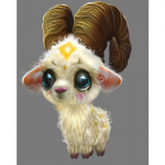 5D Teemantmaali joonisfilm V&auml;ike valge lammas Teemanttikandid Ristpistes Kodukaunistus K&auml;sitsi valmistatud kingitused Round 20x30cm