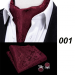 Barry.Wang meeste mood Cravat Ascot taskur&auml;tik Mansetin&ouml;&ouml;bid siidist Paisley lillelised lipsud pidulik kinkekomplekt AS-0001