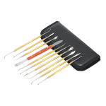 10 tk/komplekt Professionaalsed hambalabori seadmed nikerdust&ouml;&ouml;riistade komplekt Kirurgiline hambaarst skulptuur nugainstrumentide t&ouml;&ouml;riistakomplekt kuld