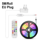 5M 10M 15M Bluetooth muusikajuht Paindlik lintdiood LED-valgusti 5050 SMD RGB 12V LED-ribavalgustid Nutika kodu peokujundus EL v&otilde;i USA adapteriga 5M