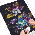 5D DIY Teemantmaaling Lilled Ristpistes Teemanttikandid Sukulendid Kuumm&uuml;&uuml;k K&auml;sitsi valmistatud kingitus Kodukaunistus Full Round 20X30CM