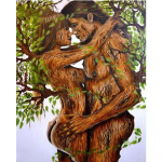 5D DIY Teemantmaal Shuren Paar t&auml;is&uuml;mmarguse puuri mosaiikristpistega teemanttikandid Full Round 20x30CM