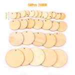 50 tk &Uuml;mmargused puidust ringid Naturaalsed kettad T&uuml;hjad sildid K&auml;sit&ouml;&ouml; pidu Rippuvad sildikaardid 20mm