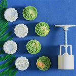 6tk/komplekt Lillekujuline kuukoogivorm Koogivorm K&auml;sisurve Fondant Kuukoogi kaunistamiseks T&ouml;&ouml;riistad K&uuml;psisel&otilde;ikuri k&uuml;psetust&ouml;&ouml;riist