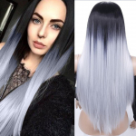 LUPU s&uuml;nteetilised pikad sirged parukad naistele kuumakindel Cosplay parukas Ombre lilla sinine blond must roosa parukas