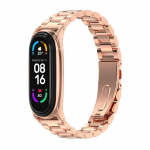 Metallist rihm Xiaomi Mi Band 6 5 4 3 roostevabast terasest k&auml;ev&otilde;ru jaoks Mi Band 4 Correa Miband Xiomi Bend Xaomi k&auml;epaela tarvikud NFC For Mi Band 5 roosa kuldne v&auml;rv