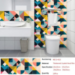Geomeetrilise v&auml;rvilise mustriga plaadid seinakleebis K&ouml;&ouml;k Backsplash &Otilde;likindel vannituba Kodukaunistus Isekleepuvad kunsti seinakleebised 10cmX10cmX10pcs