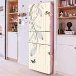 3D Flowers Isekleepuv k&uuml;lmkapi &uuml;mbris s&uuml;gavk&uuml;lmiku kleebis Kunst k&uuml;lmiku ukse kate Tapeet Reljeef Lille k&ouml;&ouml;gitarvikud 60x180cm(1 pcs)