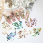 1 Box Nail Decoration Bright Color Show Unique Charm Easy to Apply Excellent 3D Color-changing Sea Shell Fragments Decor Supplies