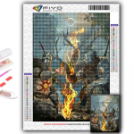 T&auml;ielik 5D Teemantmaali M&auml;ng Dark Souls 5D Teemantmaal Full Round 20X30CM