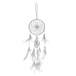 Puntos Double Circle Feather Craft Dream Catcher Wind Chime Kodune pulmadekoratsioon