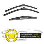 3TK TOYOTA Auris MK1 luukp&auml;ra Prantsuse jaoks EHITUS 2006-2012 26 +16 +12 eesmised tagumised klaasipuhasti harjad esiklaas esiklaas aknal&otilde;ikuri tarvikud 2012