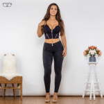 Shascullfitesi vormimiskomplekt must puuvillane kehakujundaja t&otilde;mblukuga mahutid Crop Top Camo keskmise v&ouml;&ouml;kohaga t&otilde;stvate p&uuml;kste komplekt, 2 osa XXS must