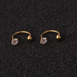 2TK roostevabast terasest Star Crystal CZ k&otilde;rvaklambrid k&otilde;rvar&otilde;ngad naistele h&otilde;bedase v&auml;rviga Tragus k&otilde;hre Helix augustamise ehted