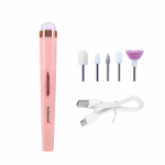 TEWIRROW elektriline k&uuml;&uuml;nefrees, kaasaskantav k&uuml;&uuml;nepell, manik&uuml;&uuml;rikomplekt k&uuml;&uuml;neviilide poleerimis- ja vormimispliiatsi pedik&uuml;&uuml;ri komplekt kodus ja salongis kasutamiseks roosa