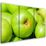 Kolmeosalise pildiga l&otilde;uendiprint Apples Green 60x40 roheline
