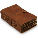 Vintage Journal Nahast p&auml;eviku kirjutamise m&auml;rkmik Ainulaadne k&auml;sitsi valmistatud reljeefne reisip&auml;evik (Ajakirja Nahap&auml;evik) 5 X 7 pruun