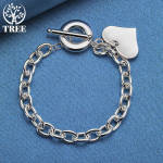 925 h&otilde;bedast armastuse s&uuml;dameripatsiga k&auml;ev&otilde;ru ehted 20cm