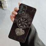 Viking Vegvisir logoga puu&uuml;mbris Samsung Galaxy A14 A73 A53 A71 A51 A31 A33 A22 A12 A21s A13 A32 A52s A72 A52 A23 Samsung A12
