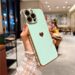 Pehme galvaniseeritud Love Heart telefoni&uuml;mbris iPhone'i 11 12 13 Pro Max Xs X Xr 7 8 Plus Mini Se 2020 silikoon&uuml;mbriste jaoks. For iPhone SE 2020