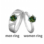 Bague Ringen Klassikalised abielus&otilde;rmused paarile 925 h&otilde;be 2k VVS D-COLOR Moissanite teemants&otilde;rmus naise meeste ehted kingitused women 1ct adjustable tumeroheline v&auml;rv