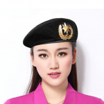 K&otilde;rged Mehed Naised Villane Vilt Baretid Metallist m&auml;rk Dekoratsioon Meremehed Tantsuetenduse M&uuml;ts Trilby Military F&auml;nnid Armee m&uuml;ts Reguleeritav 55to60cm