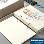 16K / 32K visandivihik 160 GSM paksust paberist linasest kaanest visandivihik, paberist t&auml;itepool, visandivihik v&auml;rviline pildiraamat S 120pages