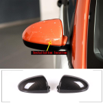 2 pcs Side Wing Mirror Cover Caps Carbon Fiber RearView Mirror Case Cover For Mercedes Benz Smart 451 453 Fortwo For 2009-2015 red