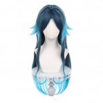 85 cm Genshin Impact Hydro Yaksha Cosplay parukas Xiao &otilde;de, naine, pikk laineline s&uuml;nteetiline parukas kuumakindlad juuksed M&auml;ng Rollim&auml;ng 85CM sinine