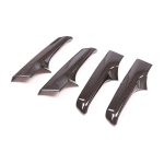 Black Wood Grain Car ABS siseukse k&auml;epideme trimm Toyota Land Cruiser Prado FJ150 150 2010-2018 jaoks Black ash wood black