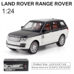 1:24 skaala Land Rover Range Rover linnamaasturi automudel, heli ja valguse simulatsioon, tagasit&otilde;mmatav sulamautode kollektsioon, kaunistused poistele m&auml;nguautode kingitused 1/24-21x9.8x7.5cm valge