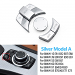 Auto keskkonsool CIC IDrive Multimeedia juhtnupu kate BMW 1 3 5 X1 X5 X6 seeriale E87 E90 E91 E92 E60 E84 E70 E71 Silver Model A
