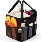 Famichan Mesh Shower Caddy kaasaskantav, &uuml;hiselamu esmatarbekaubad kolledži &uuml;li&otilde;pilastele, suur 8 taskuga du&scaron;ikott telkimiseks, ujumine, j&otilde;usaal 21*18*22CM must