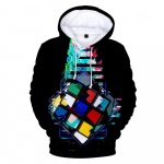 Moodne 3D Rubiku kuubik, prinditud meeste naiste kapuuts, vabaaja pullover Pop Singer meeste dressipluus Suured topid Kevad s&uuml;gisriided S