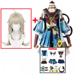 Kirara Cosplay kost&uuml;&uuml;mikleit vormiriietus &uuml;likond k&otilde;rv saba metsalise jalg armas kass Halloweeni peom&auml;ng naiste riided L-(Costume+Wig)