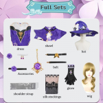 Lisa Cosplay Kost&uuml;&uuml;m  T&auml;iskasvanute Karnivali &Uuml;likond Parukas Anime Halloweeni Kost&uuml;&uuml;mid Naistele M&auml;ng L-(Full set+wig)
