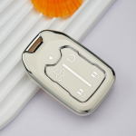 5 6 nupuga TPU autov&otilde;tme korpuse kaugjuhtimispult GMC Yukon Sierra Acadia Terrain jaoks Chevrolet Silverado Suburban Tahoe tarvikutele 5A Button Key Case valge