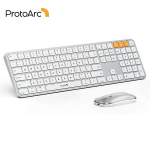 Protoarc taustvalgustusega Bluetoothi ​​juhtmeta klaviatuur ja hiir Mac OS Macbook Pro Air Imac taaslaetav mitme seadmega Office Combo