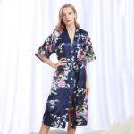Oversize Print Pidžaamad &Ouml;&ouml;p&uuml;ksid Naiste kimono kleit, hommikumantel pikkade varrukatega hommikumantel Lahtine salongipesu Kevadised &ouml;&ouml;riided Koduriided One Size