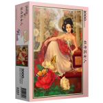 Puzzle Life pusle PL1227, 1000 t&uuml;kki, puidust lilleline naine, 1000 t&uuml;kki pusle, laste m&auml;ngud, &otilde;petlikud m&auml;nguasjad brown