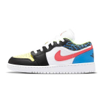 Air Jordan 1 Low GS L&otilde;busate Mustritega Laste Tossud Valge Must Hele-Fusion-Punane DH5927-006 36