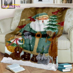 Lumememme tekk J&otilde;uluvana tekk J&otilde;ulutekk Winter Blessing Flanell tekk magamistoa elutoa diivanile P&otilde;dra tekk 125x150cm