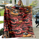 Halloween F-Five Nights At Freddys Horror Movie Fnaf tekk Mugav pehme hingav Ultra tekk voodipesu reisivoodipesu 130cm by 150cm