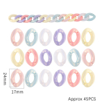 Kevad/suvi Bright Macarons V&auml;rvid Plastikust akr&uuml;&uuml;lhelmed ketilingid k&auml;ev&otilde;ru kaelakee v&otilde;tmehoidja koti kett DIY ehete k&auml;sit&ouml;&ouml; tegemine 9x15mm 125pcs mitmev&auml;rviline