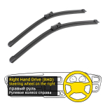 2TK esiklaasi klaasipuhasti harjad Ford Fiesta 7 2008-2021 26 +15 aknaharjade l&otilde;ikurite tarvikud 2008 2009 2010 2011 2012 2013 201