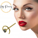 KODY PIERCING 9K kullast juveelidega keerlev sirge nina tihvt &ndash; kvaliteetne augustamine