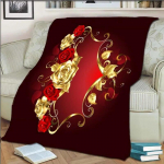 Rose Throw tekk fliis soe hubane pehme tekk diivanvoodile Colorfast antistaatiline masinpesu tekid vooditele 75x100cm (30x40inch)