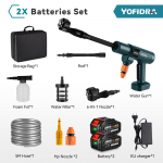 YOFIDRA 217PSI harjadeta elektriline k&otilde;rgsurvepesur 6IN1 autopesuri veep&uuml;stol Makita 18V aku aiapihustiga puhastust&ouml;&ouml;riistad 2xBattery
